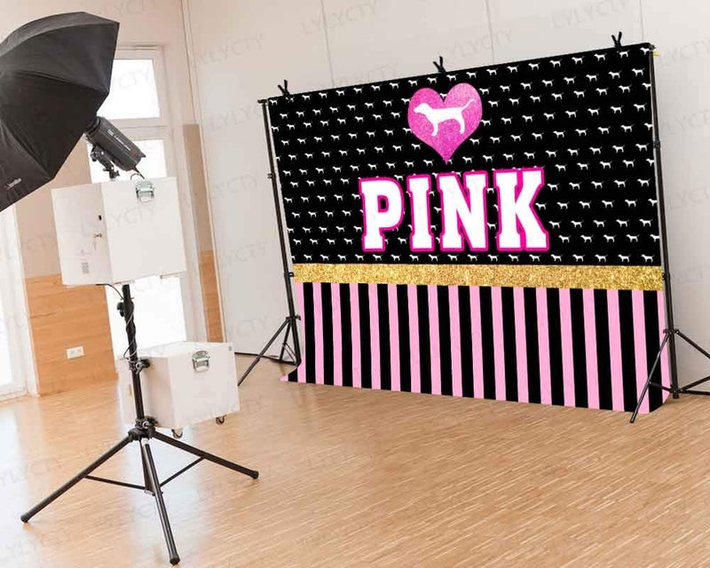 LYLYCTY 7x5ft Pink Backdrop Girl Princess Sweet 16th Birthday Party Supplies Stripe Photography Background for Prom Party Cake Table Banner Photo Booth Studio Props BJQQLY216 - Image 5